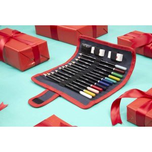 Academy set Matite colorate con astuccio arrotolabile – DERWENT - 2