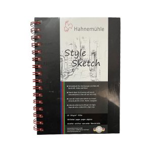 Quaderno per schizzi a spirale 120 g/m² – HAHNEMÜHLE – A5 14,8 X 21 cm, spirale rossa