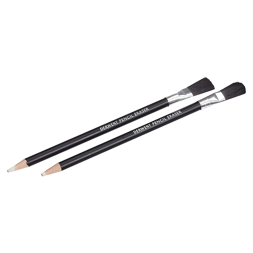 Gomma matita per cancellare con pennello (2pz) - DERWENT 