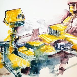 Set Acquerelli “Line & Wash” per Urban Sketching 12 mezzi godet – DERWENT - 3