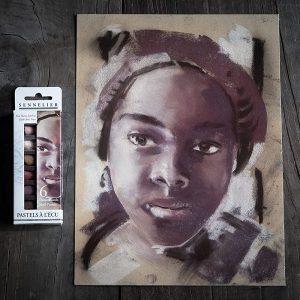 Set da 6 mezzi Pastelli morbidi “à l’écu” – Ritratto tonalità scure – SENNELIER - 1