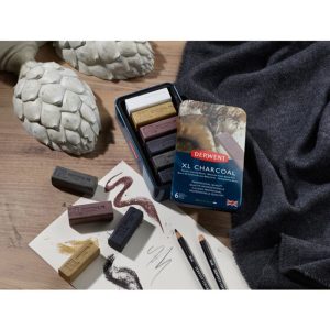 Carboncino Idrosolubile CHARCOAL XL – Confezione da 6 colorazioni – DERWENT - 2
