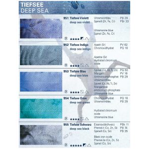 Set di Acquerelli Horadam Super Granulati 5×5 ml – Mare Profondo – SCHMINCKE - 1