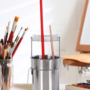 Secchiello lavapennelli estraibile in acciaio inox - 3