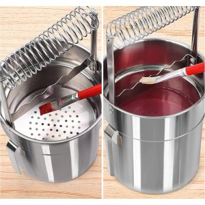 Secchiello lavapennelli estraibile in acciaio inox - 7