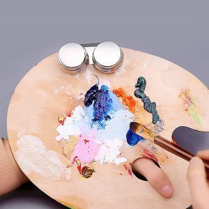 Scodellino doppio in acciaio per tavolozza, con tappi a vite – TINTORETTO - 2