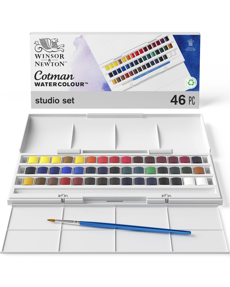 Acquerelli Cotman Winsor & Newton – Set Studio 45 mezzi godets - 4