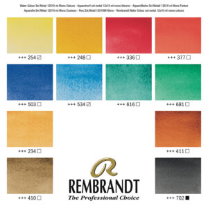 Talens Acquerelli in Tubetto – Colori Extrafini Rembrandt Set 12 Tubetti 10ml Mono Pigmento - 3