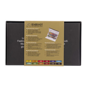 Set di Acquerelli Rembrandt – Confezione da 12 mezzi godet e Pennello in Martora - 3