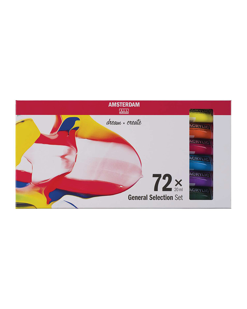 Set Colori Acrilici Talens – Serie Standard di Amsterdam – 72 tubetti da 20 ml - 2