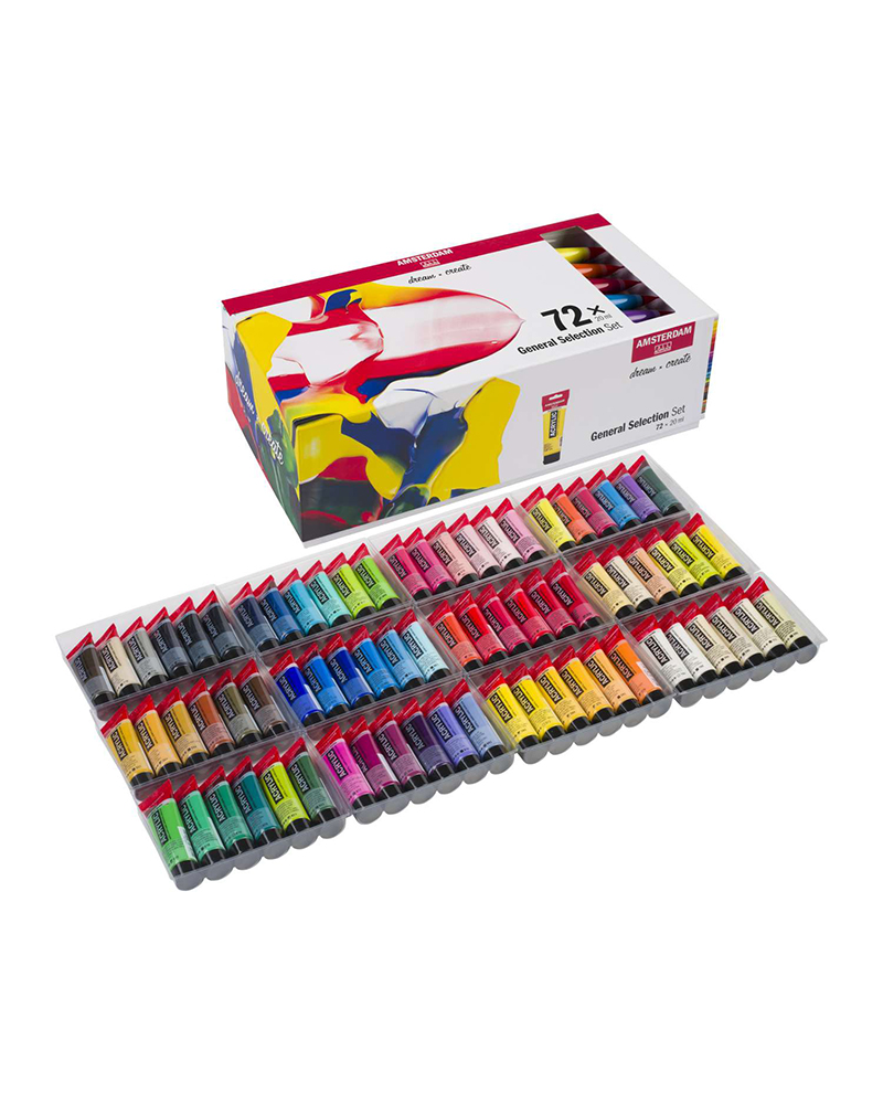 Set Colori Acrilici Talens – Serie Standard di Amsterdam – 72 tubetti da 20 ml - 5