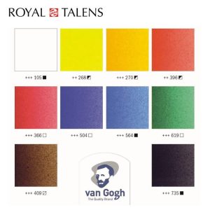 Cassetta in Legno Basic Van Gogh Colori Acrilici 10 Tubi 40 ml con Accessori - 2
