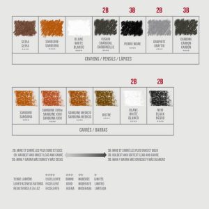 Set Schizzo Conté à Paris, 15 Pezzi Assortiti - 2