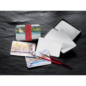 Hahnemühle Carta per Cartoline – Set di Cartoline in Scatola di Metallo, A6, 230 g/m² - 3