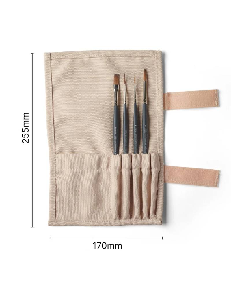 Set Pennelli Winsor & Newton – Confezione da 4 Pennelli Sintetici Professionali per Acquerello - 4