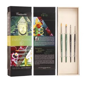foto di Kit 4 Pennelli 'Enzo Forgione' in prestigioso cofanetto - Tintoretto