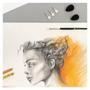 Borciani e Bonazzi Pennelli a Spugna – Pastel Brushes Kit 2 per Sfumature - 1