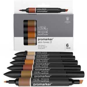 Set 6 Pennarelli Promarker Winsor & Newton Colori, Toni Carne 2 - 2