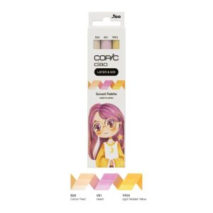Pennarelli Copic Ciao Set, Sunset Palette, 3 colori - 3