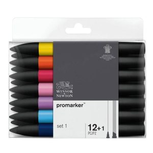 Set 1 Pennarelli Promarker Winsor & Newton – 12 Colori + Blender - 3
