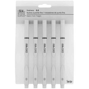 foto di Set Pennarelli Winsor & Newton - Fine Liner Neri con Punte 0.3 mm