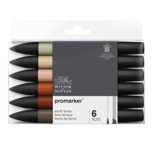 Set 6 Pennarelli Promarker Winsor & Newton – Toni Terra - 1