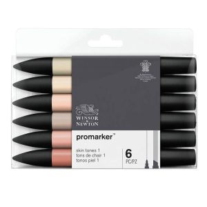 Set 6 Pennarelli Promarker Winsor & Newton Colori, Toni Carne 1 - 1