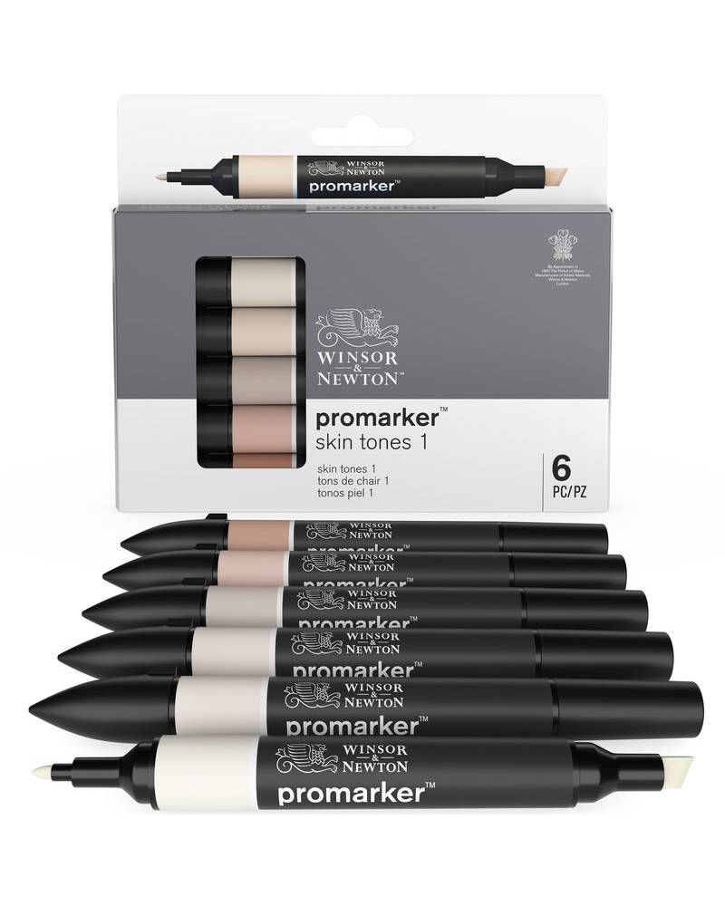 Set 6 Pennarelli Promarker Winsor & Newton Colori, Toni Carne 1 - 2