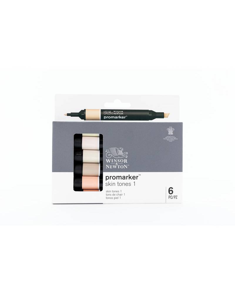 Set 6 Pennarelli Promarker Winsor & Newton Colori, Toni Carne 1 - 3