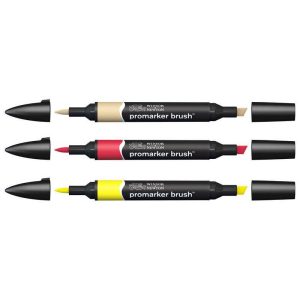 Promarker Brush Winsor & Newton, Pennarelli Base Alcool con Punta a Pennello – sfusi - 1