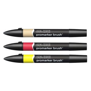 foto di Promarker Brush Winsor & Newton, Pennarelli Base Alcool con Punta a Pennello - sfusi