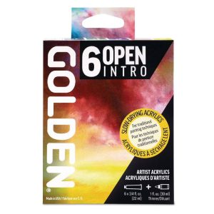 SET COLORI ACRILICI GOLDEN – OPEN Introductory Set 6 Tubetti + Diluente - 2