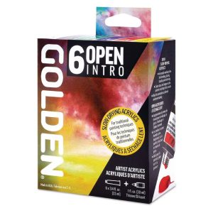 foto di SET COLORI ACRILICI GOLDEN – OPEN Introductory Set 6 Tubetti + Diluente