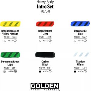SET COLORI ACRILICI GOLDEN Heavy Body – Introductory Set 6 Tubetti - 2