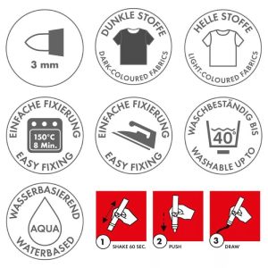 Marabu Pennarelli per Tessuti Scuri – Textil Painter Plus – sfusi