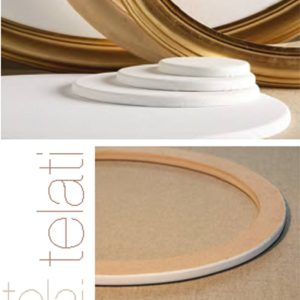 Telaio Telato Tondo Pieraccini con Tela Cotone a Grana Fine - 1