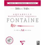 Blocco carta acquerello Fontaine 300g grana fine - Clairefontaine