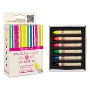Set Pastelli ad Olio Sennelier Fluorescenti – 6 Colori Luminosi
