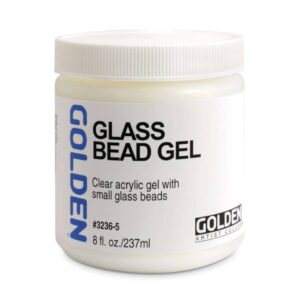 FOTO DI Golden Glass Bead Gel, Gel Acrilico con Microsfere di Vetro