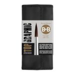 Borciani e Bonazzi Pennelli Professionali – Portapennelli Nero con 10 Pennelli Top Graphic Limited Edition