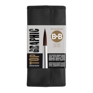 foto di Borciani e Bonazzi Pennelli Professionali – Portapennelli Nero con 10 Pennelli Top Graphic Limited Edition