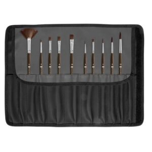 Borciani e Bonazzi Pennelli Professionali – Portapennelli Nero con 10 Pennelli Top Graphic Limited Edition - 1