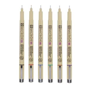 Set di 6 pennarelli Pigma Micron 05 Sakura – Colori base - 3