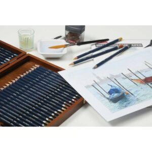 Matite colorate professionali Derwent Watercolour – Set di matite acquerellabili per artisti - 1