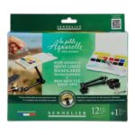 Set Acquerelli Sennelier – La Petit Aquarelle 12 mezzi godet con braccio snodabile