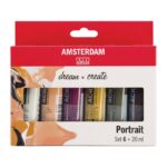 Set Colori Acrilici Amsterdam - 6 Tubi da 20 ml Ritratti