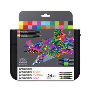 Set Pennarelli Promarker Winsor & Newton Mixed Marker Set – 24 Wallet - 1