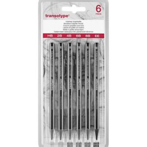 foto di Matite in grafite professionali Transotype – Confezione da 6 pezzi