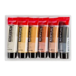 Set Colori Acrilici Amsterdam – 6 Tubi da 20 ml Metallici - 1
