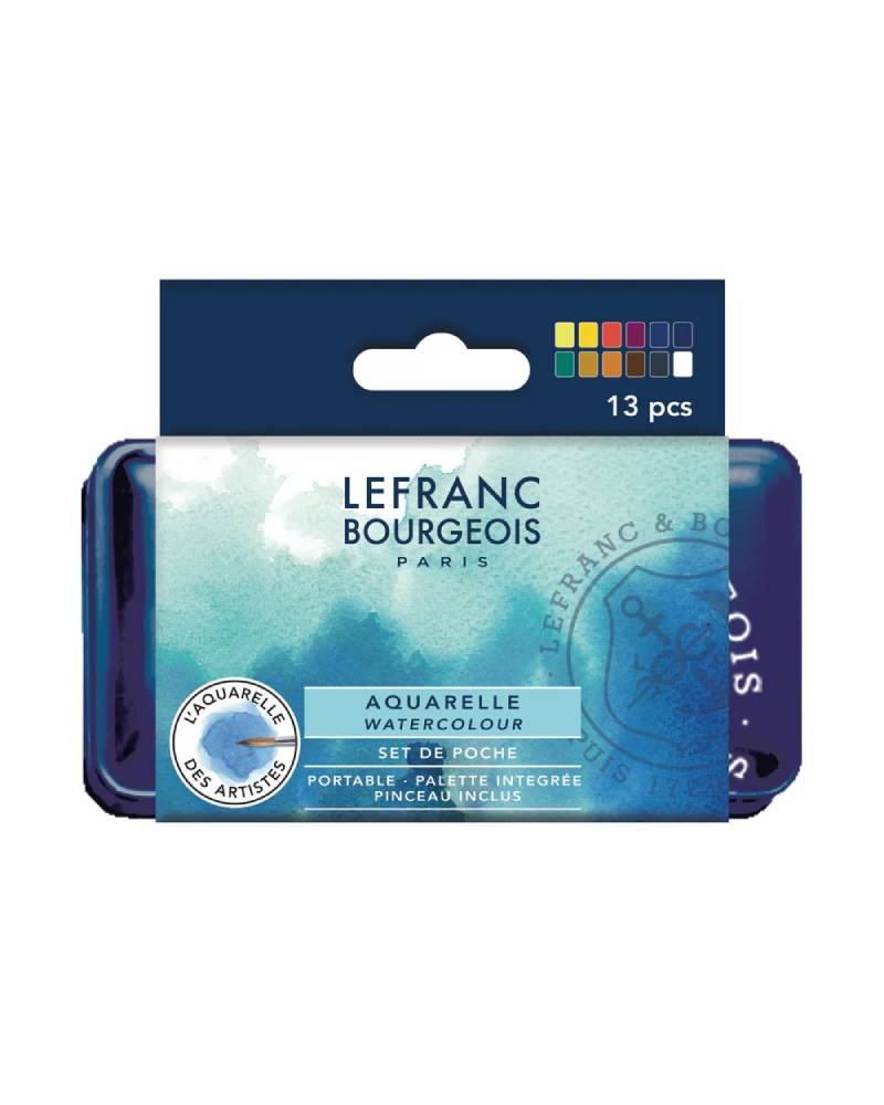 Set Acquerelli Portatile da 12 Mezzi Godet – LeFranc Bourgeois - 1